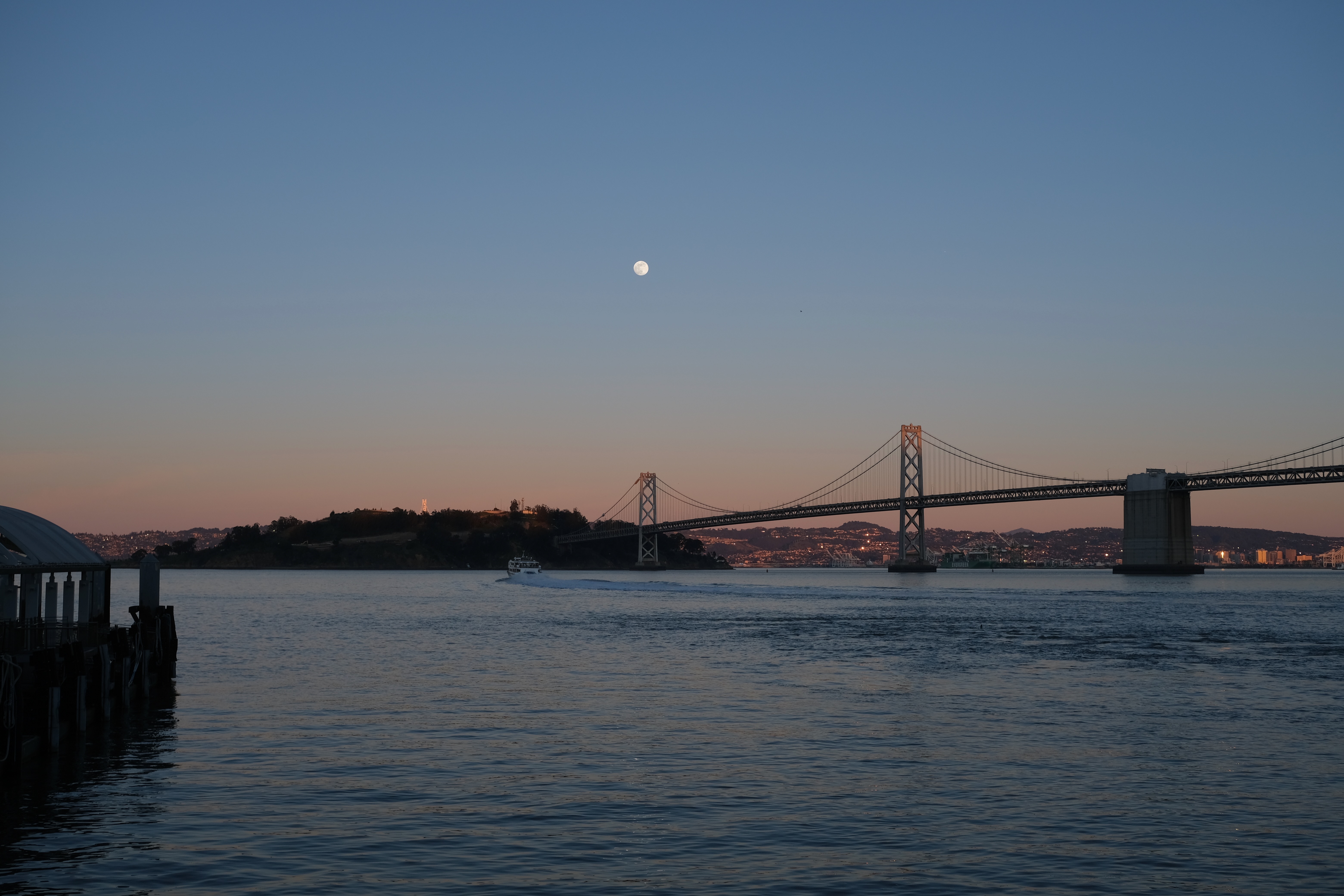 Bay Bridge at dusk